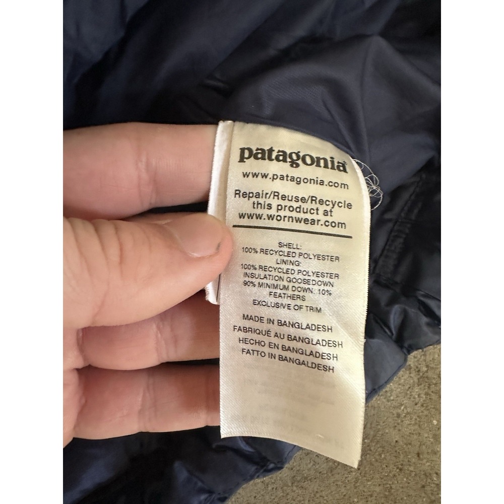 Patagonia Goose Down Puffer Jacket Womens M Full Zip Navy Blue Outdoor Sty84683 - Picture 5 of 9